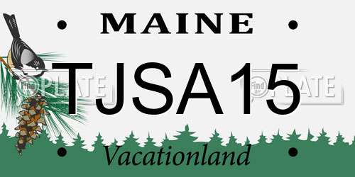 TJSA15 Maine License Plate