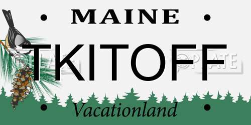 TKITOFF Maine License Plate