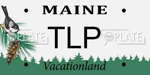 TLP Maine License Plate