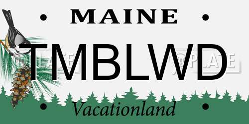 TMBLWD Maine License Plate