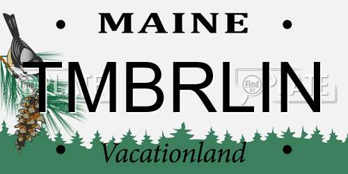 TMBRLIN Maine License Plate