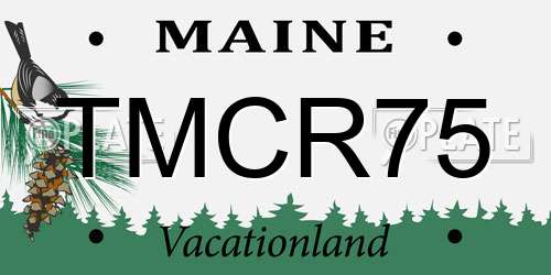 TMCR75 Maine License Plate