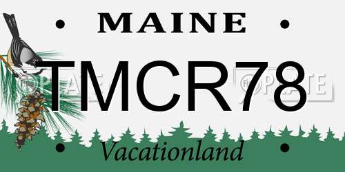 TMCR78 Maine License Plate