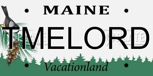 TMELORD Maine License Plate