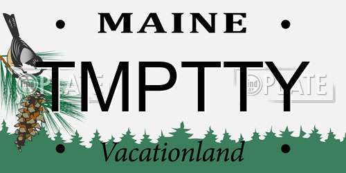 TMPTTY Maine License Plate