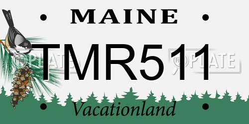 TMR511 Maine License Plate