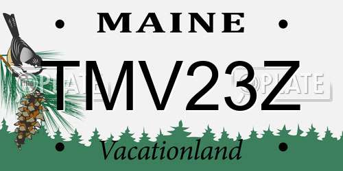 TMV23Z Maine License Plate