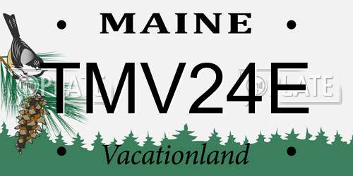 TMV24E Maine License Plate