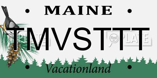 TMVSTTT Maine License Plate