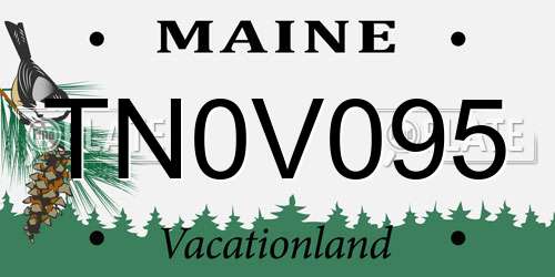 TN0V095 Maine License Plate