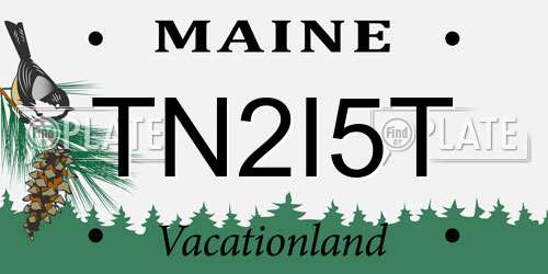 TN2I5T Maine License Plate