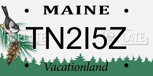 TN2I5Z Maine License Plate