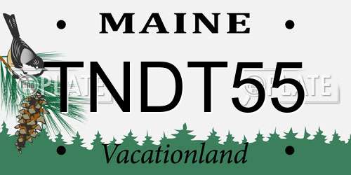 TNDT55 Maine License Plate