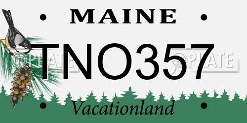 TNO357 Maine License Plate