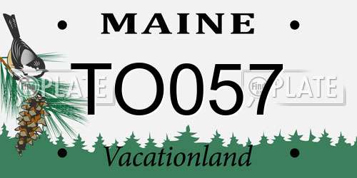 TO057 Maine License Plate