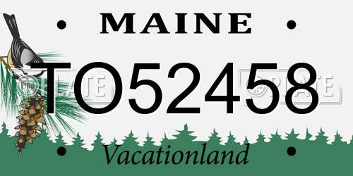 TO52458 Maine License Plate