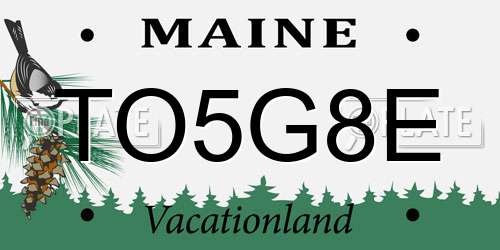 TO5G8E Maine License Plate