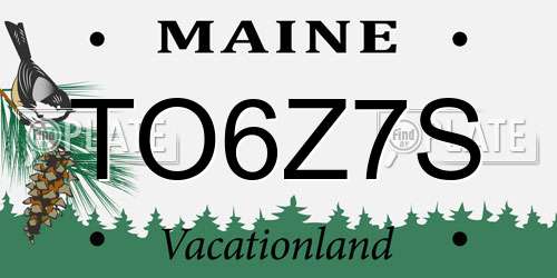 TO6Z7S Maine License Plate