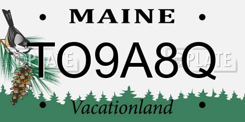TO9A8Q Maine License Plate