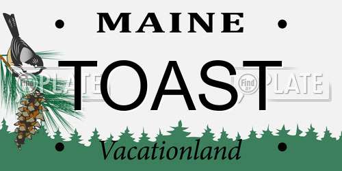 TOAST Maine License Plate