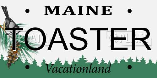 TOASTER Maine License Plate
