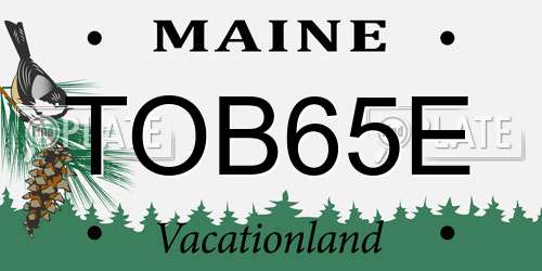 TOB65E Maine License Plate