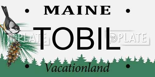 TOBIL Maine License Plate