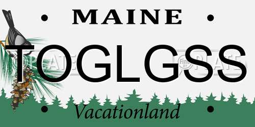 TOGLGSS Maine License Plate