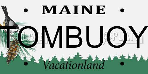 TOMBUOY Maine License Plate