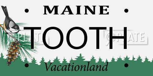 TOOTH Maine License Plate