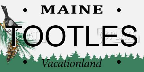 TOOTLES Maine License Plate