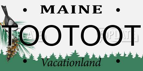 TOOTOOT Maine License Plate
