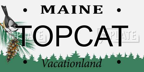 TOPCAT Maine License Plate