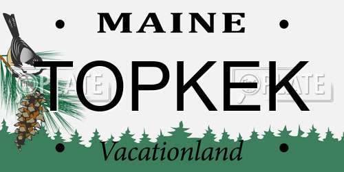 TOPKEK Maine License Plate