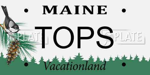 TOPS Maine License Plate
