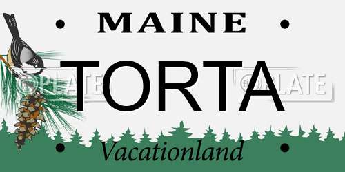 TORTA Maine License Plate