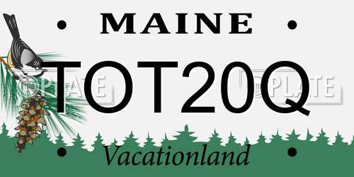 TOT20Q Maine License Plate