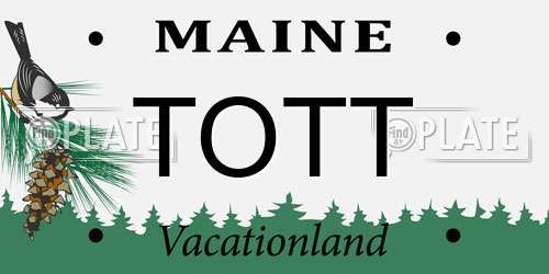 TOTT Maine License Plate