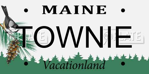 TOWNIE Maine License Plate