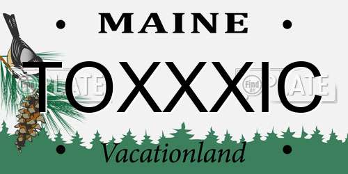 TOXXXIC Maine License Plate