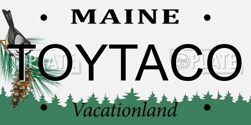 TOYTACO Maine License Plate