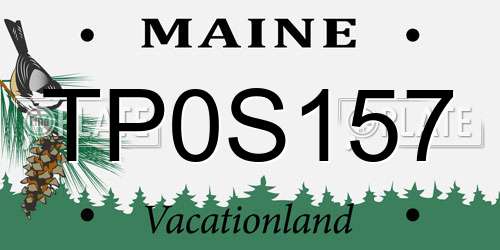 TP0S157 Maine License Plate