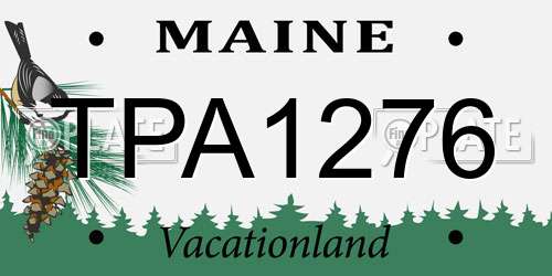 TPA1276 Maine License Plate