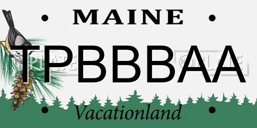 TPBBBAA Maine License Plate