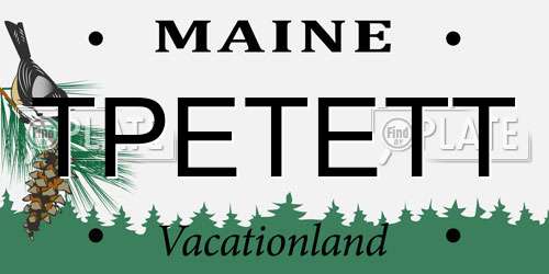 TPETETT Maine License Plate