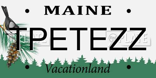 TPETEZZ Maine License Plate
