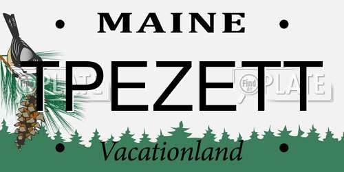 TPEZETT Maine License Plate
