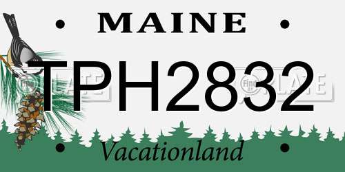 TPH2832 Maine License Plate