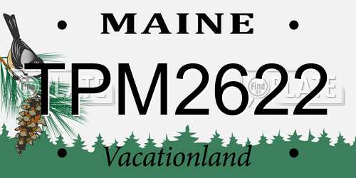TPM2622 Maine License Plate