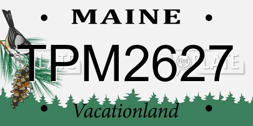 TPM2627 Maine License Plate